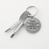 Dad Thanks for Always Showing Me the Way Screwdriver Keychain