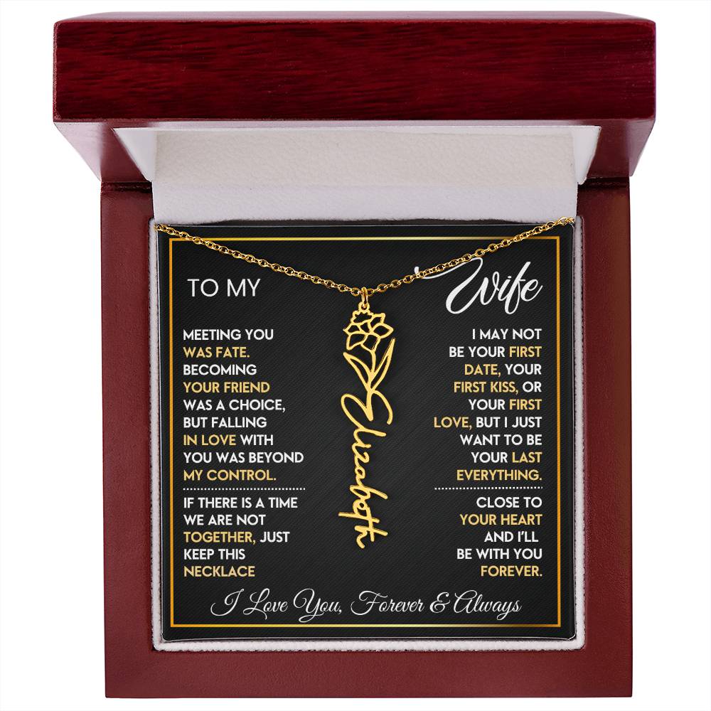 Surprise Your Wife with This Personalized Flower Name Necklace 🌸 — A Love She Can Wear Every Day