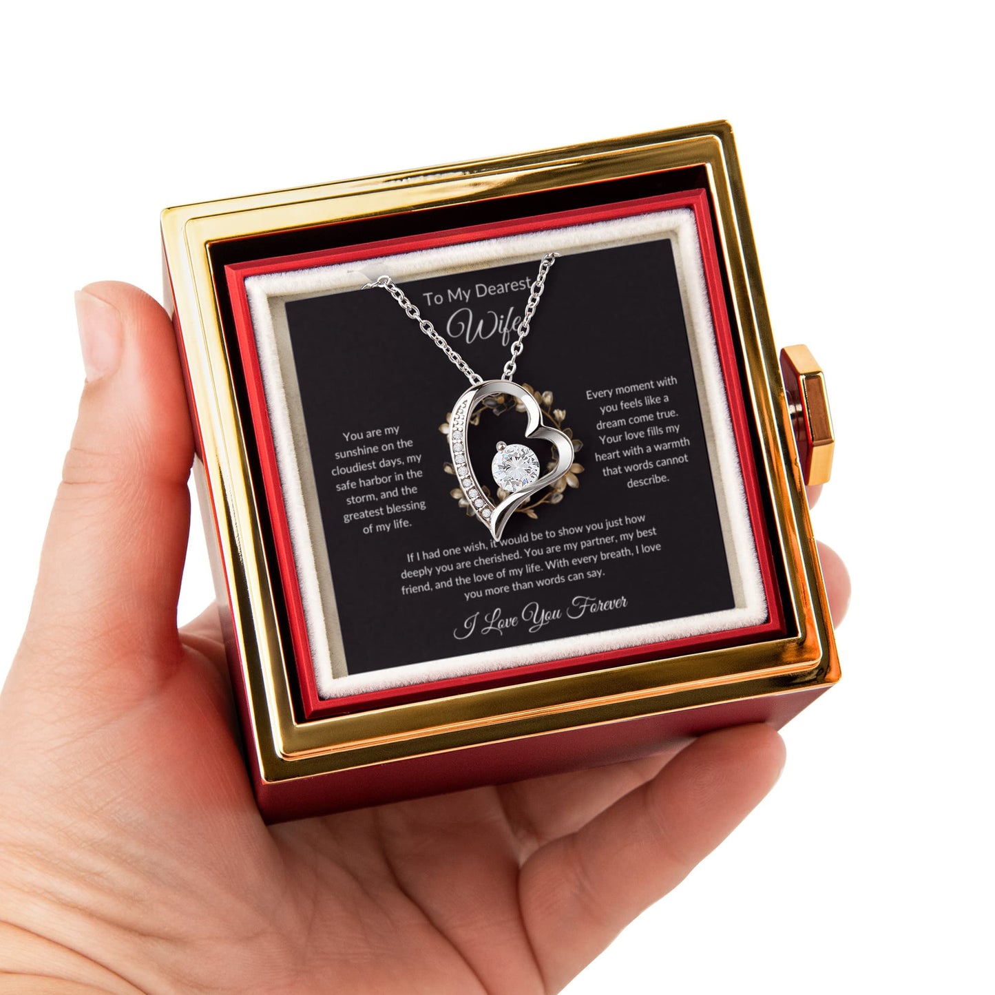 To My Dearest Wife Necklace ☀️ — You Are My Sunshine on the Cloudiest Days Necklace