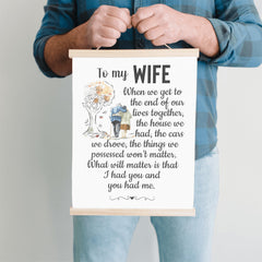 To My Wife from Husband Gift Canvas