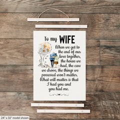 To My Wife from Husband Gift Canvas