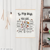 To My Wife from Husband "You Are" Gift Canvas