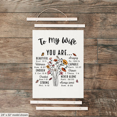 To My Wife from Husband "You Are" Gift Canvas