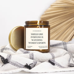 Smells Like Everyone's Watching Women's Sports 9 Ounce Amber Jar Candle