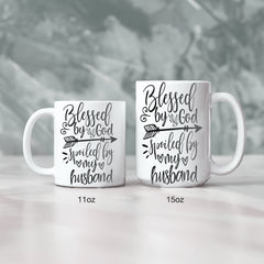 Blessed by God Spoiled by My Husband Gift Mug