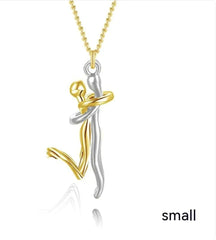 Couple Hug Pendant Necklace for Women