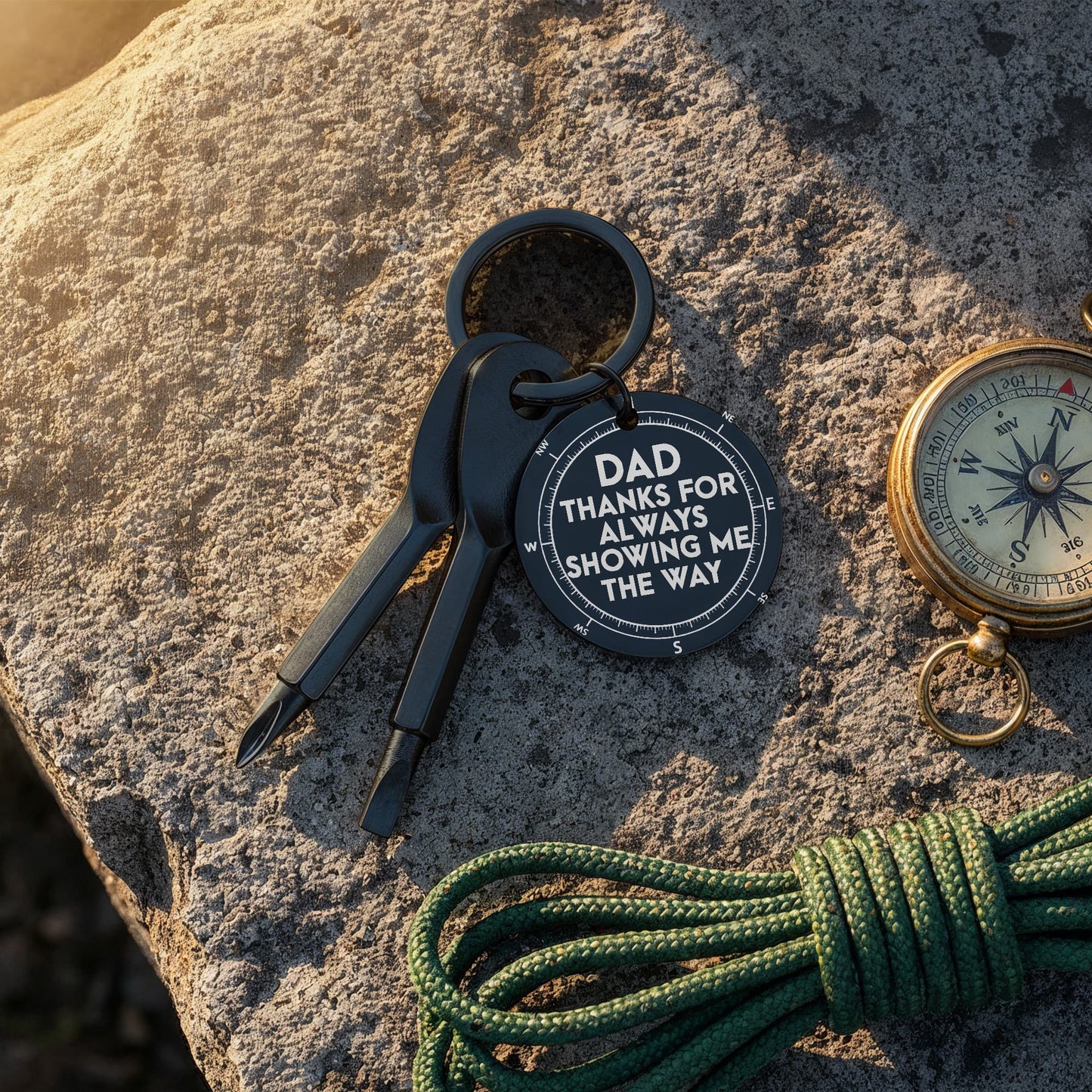 Dad Thanks for Always Showing Me the Way Screwdriver Keychain