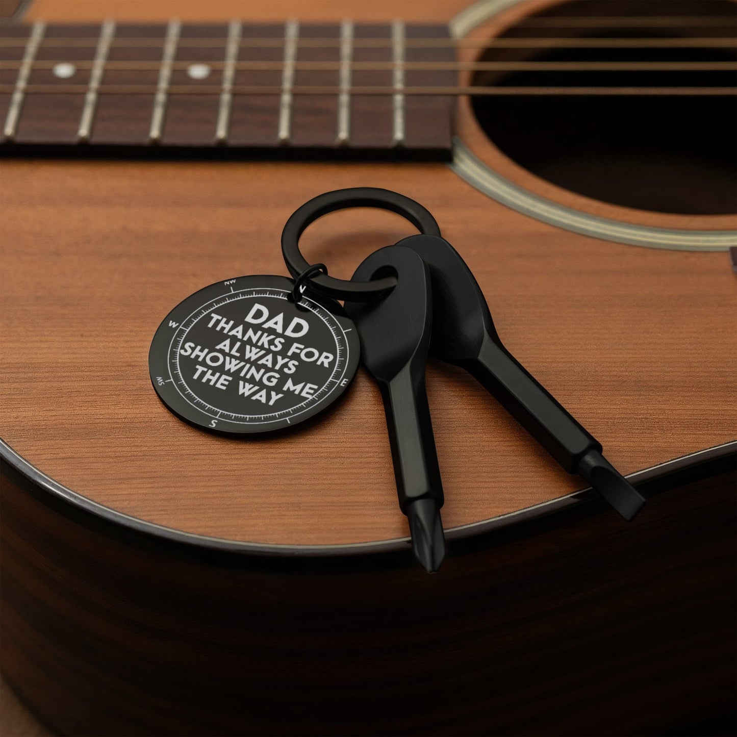 Dad Thanks for Always Showing Me the Way Screwdriver Keychain