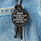 Dad Thanks for Always Showing Me the Way Screwdriver Keychain