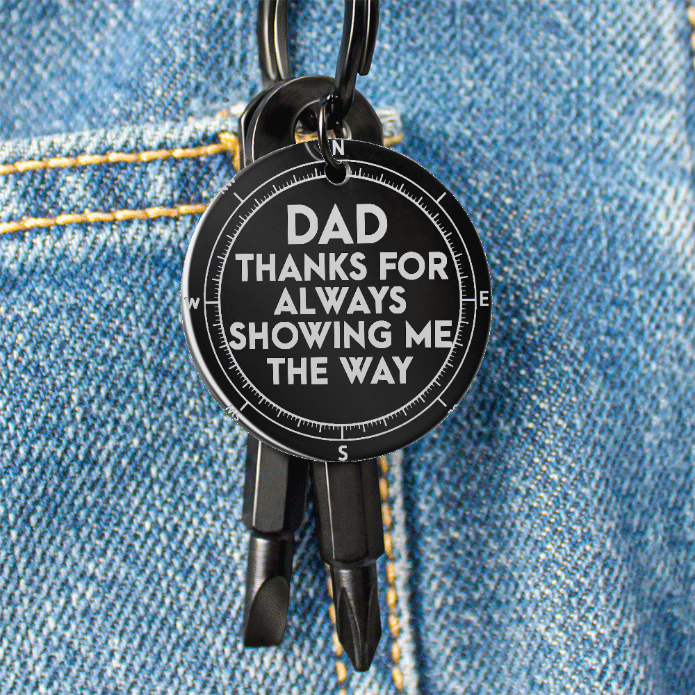 Dad Thanks for Always Showing Me the Way Screwdriver Keychain