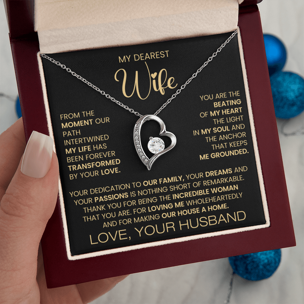 To My Dearest Wife Forever Love Necklace