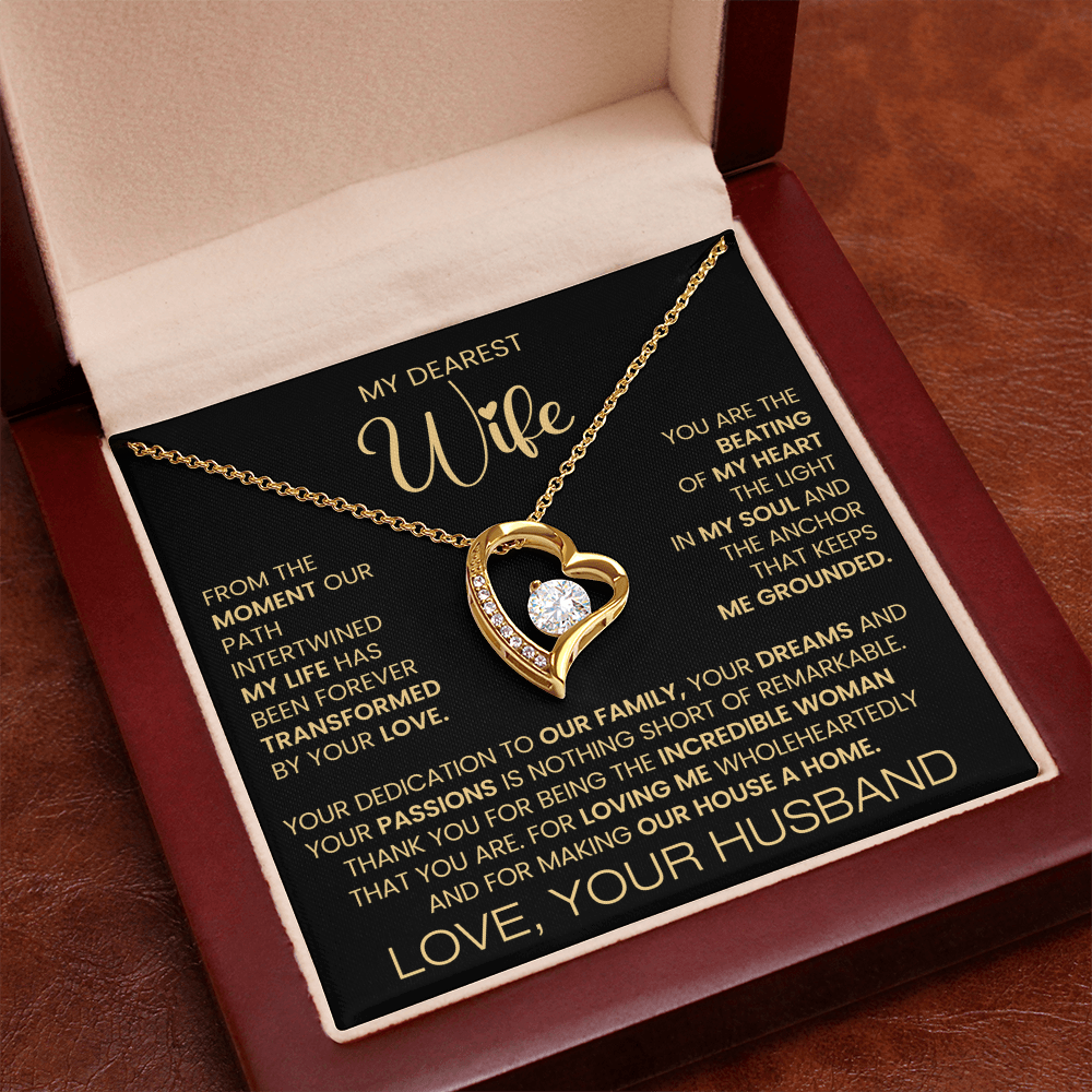 To My Dearest Wife Forever Love Necklace