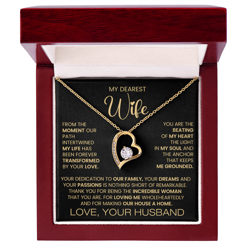 To My Dearest Wife Forever Love Necklace