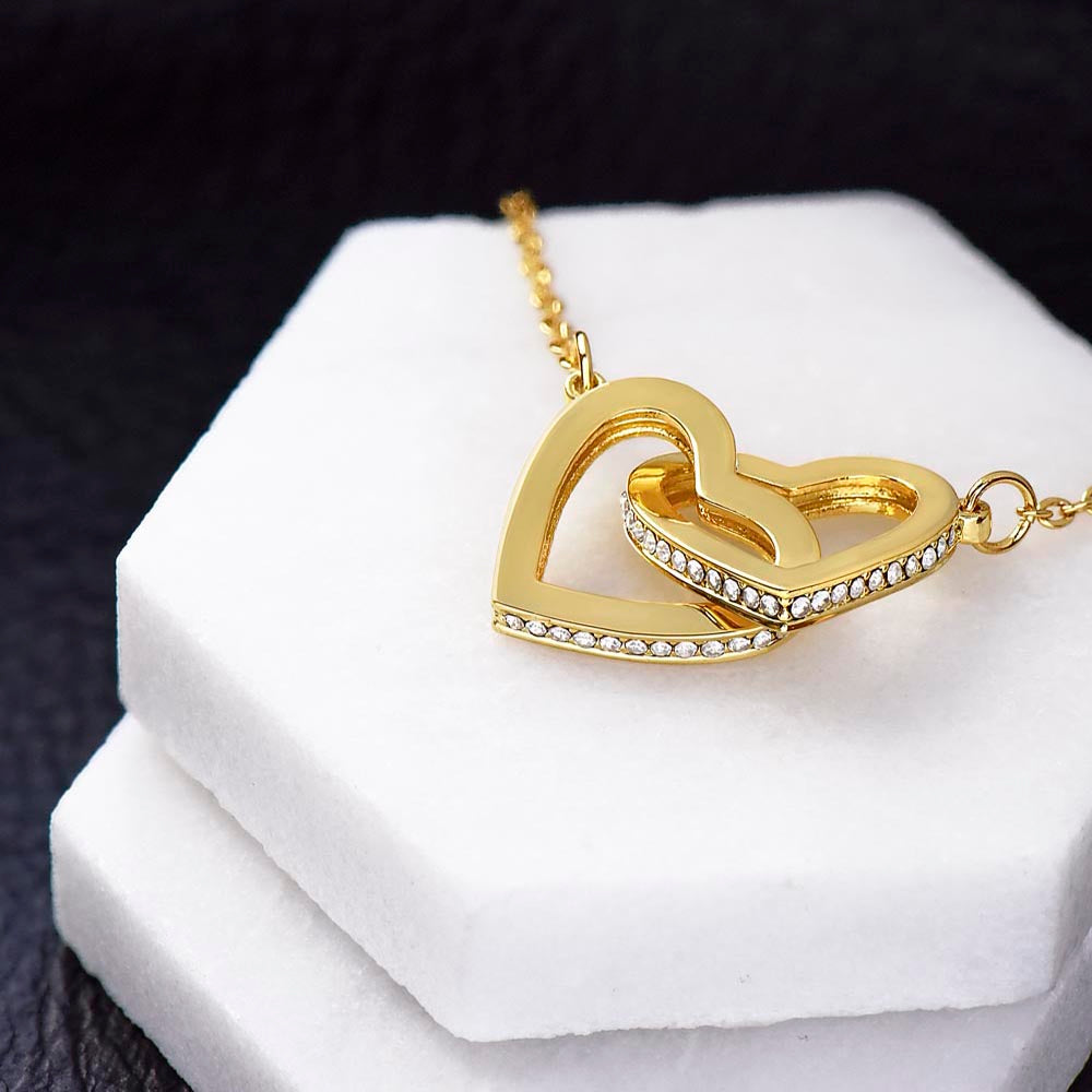 To My Wife My  Best Friend My Soulmate My Forever Love Interlocking Hearts Necklace