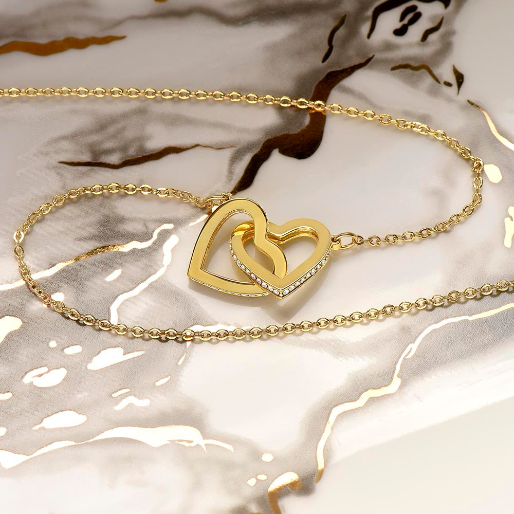 To My Wife My  Best Friend My Soulmate My Forever Love Interlocking Hearts Necklace