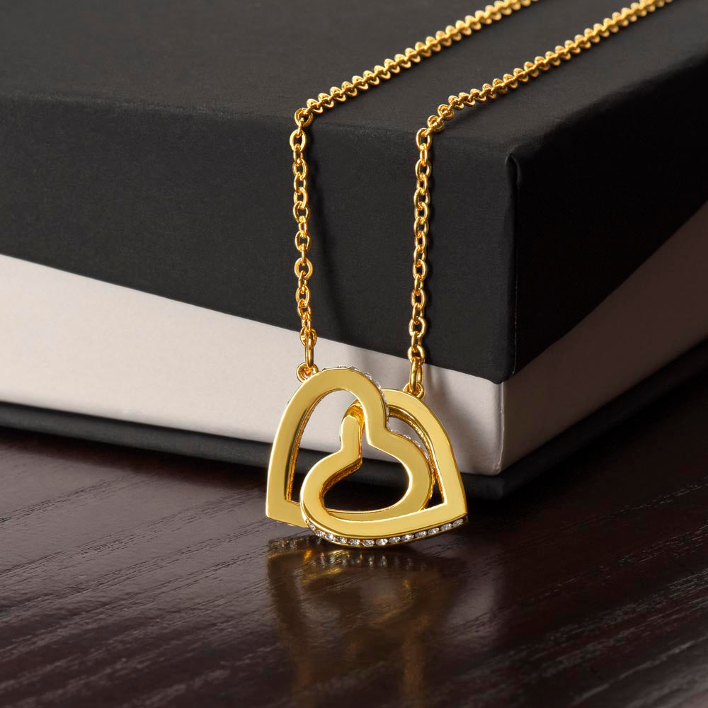To My Wife My  Best Friend My Soulmate My Forever Love Interlocking Hearts Necklace