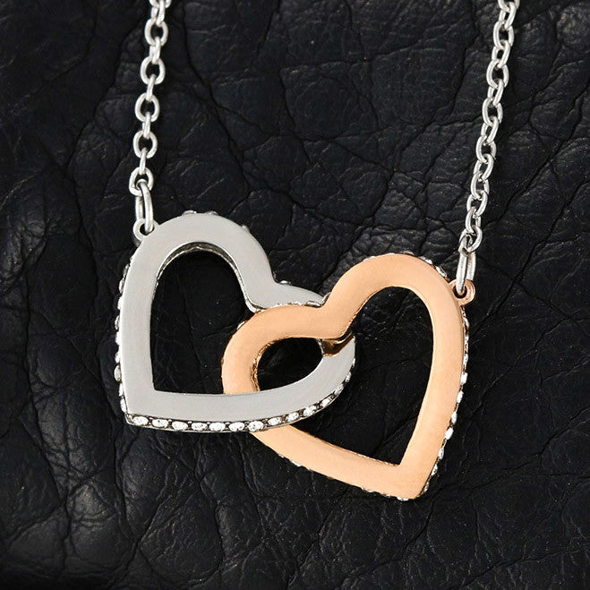To My Wife My  Best Friend My Soulmate My Forever Love Interlocking Hearts Necklace