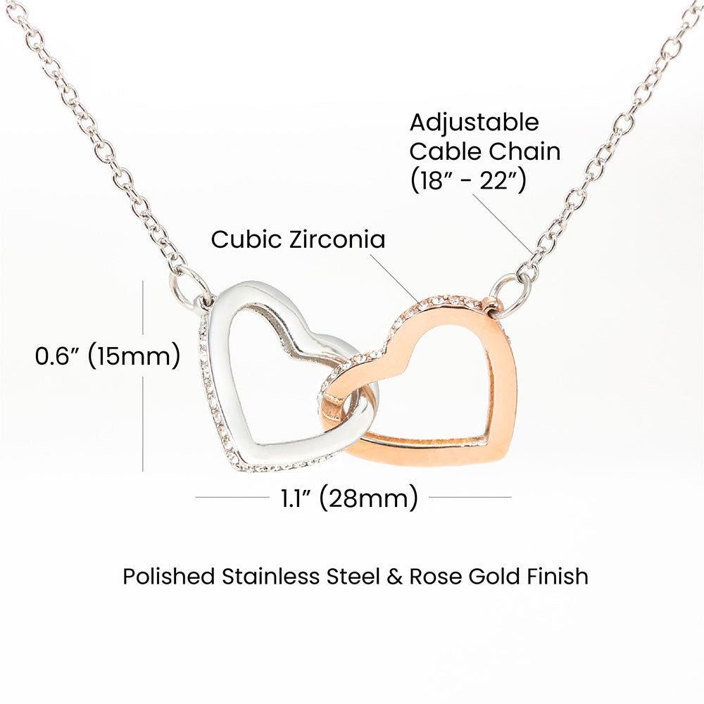 To My Wife My  Best Friend My Soulmate My Forever Love Interlocking Hearts Necklace