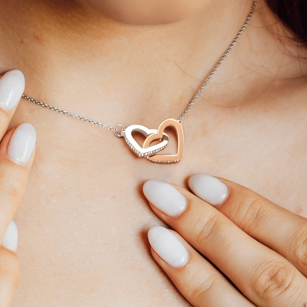 To My Wife My  Best Friend My Soulmate My Forever Love Interlocking Hearts Necklace
