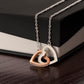 To My Wife My  Best Friend My Soulmate My Forever Love Interlocking Hearts Necklace