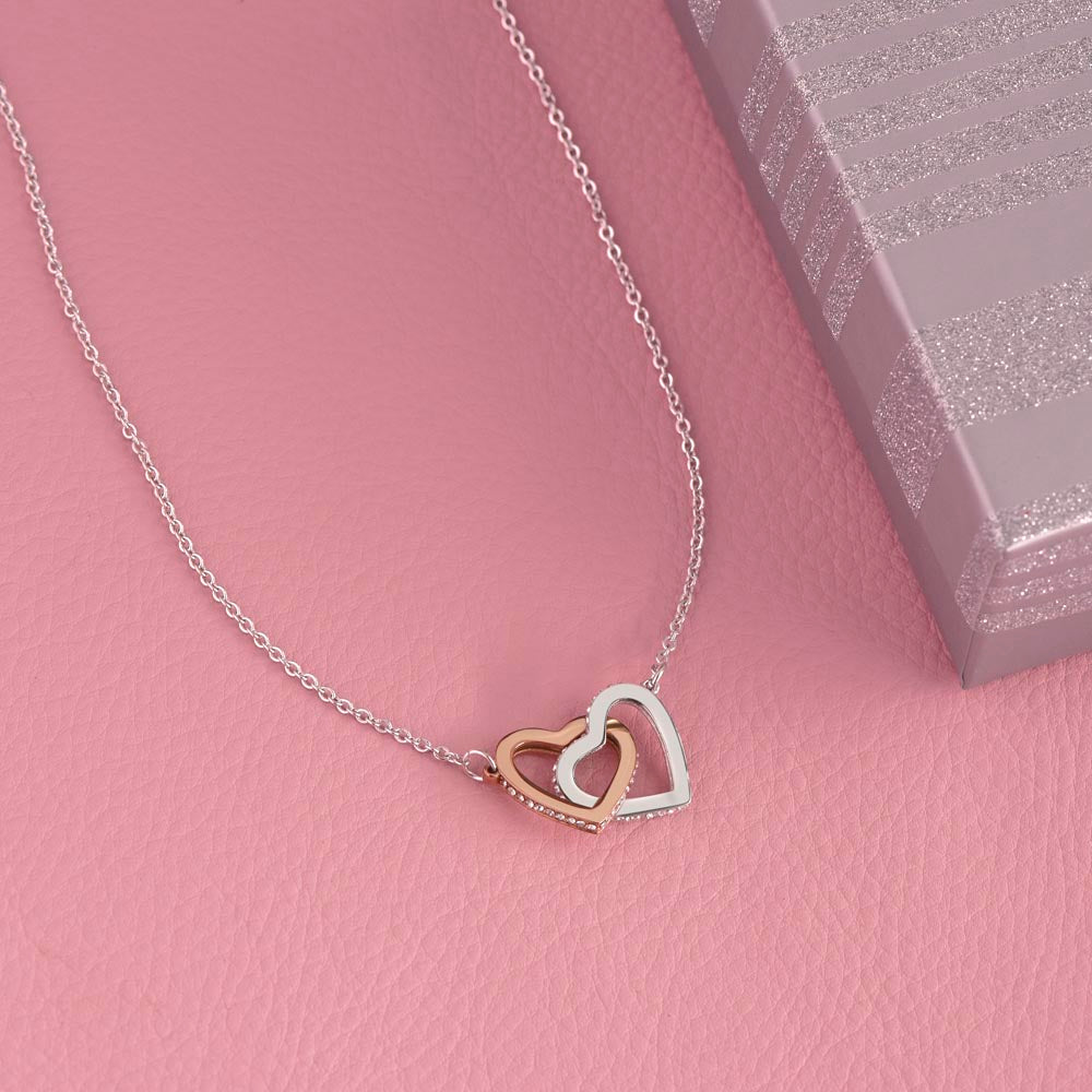 To My Wife My  Best Friend My Soulmate My Forever Love Interlocking Hearts Necklace