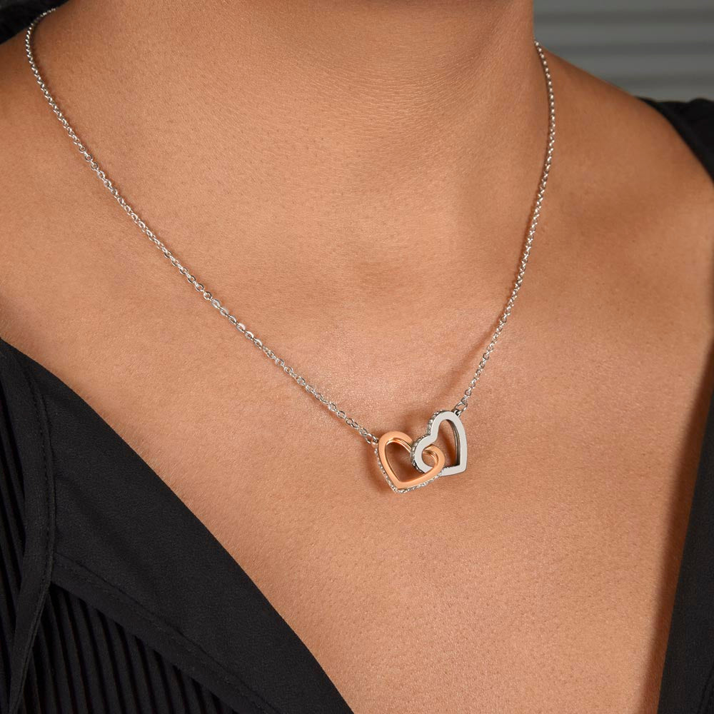 To My Wife My  Best Friend My Soulmate My Forever Love Interlocking Hearts Necklace