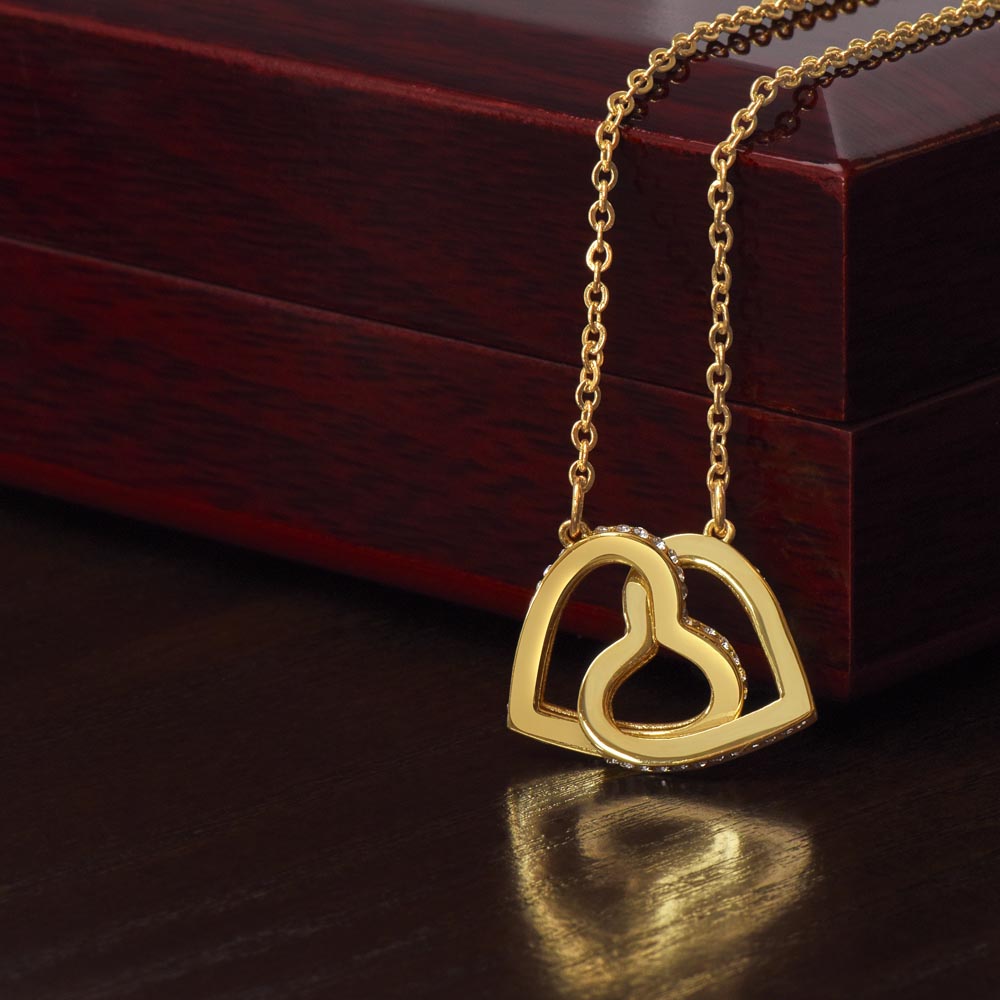 To My Wife My  Best Friend My Soulmate My Forever Love Interlocking Hearts Necklace