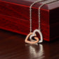 To My Wife My  Best Friend My Soulmate My Forever Love Interlocking Hearts Necklace