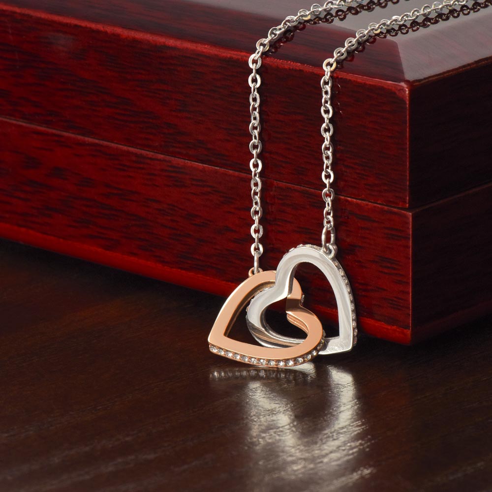 To My Wife My  Best Friend My Soulmate My Forever Love Interlocking Hearts Necklace
