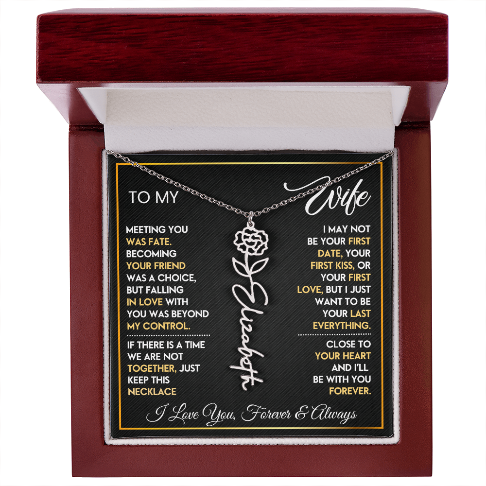 Surprise Your Wife with This Personalized Flower Name Necklace 🌸 — A Love She Can Wear Every Day