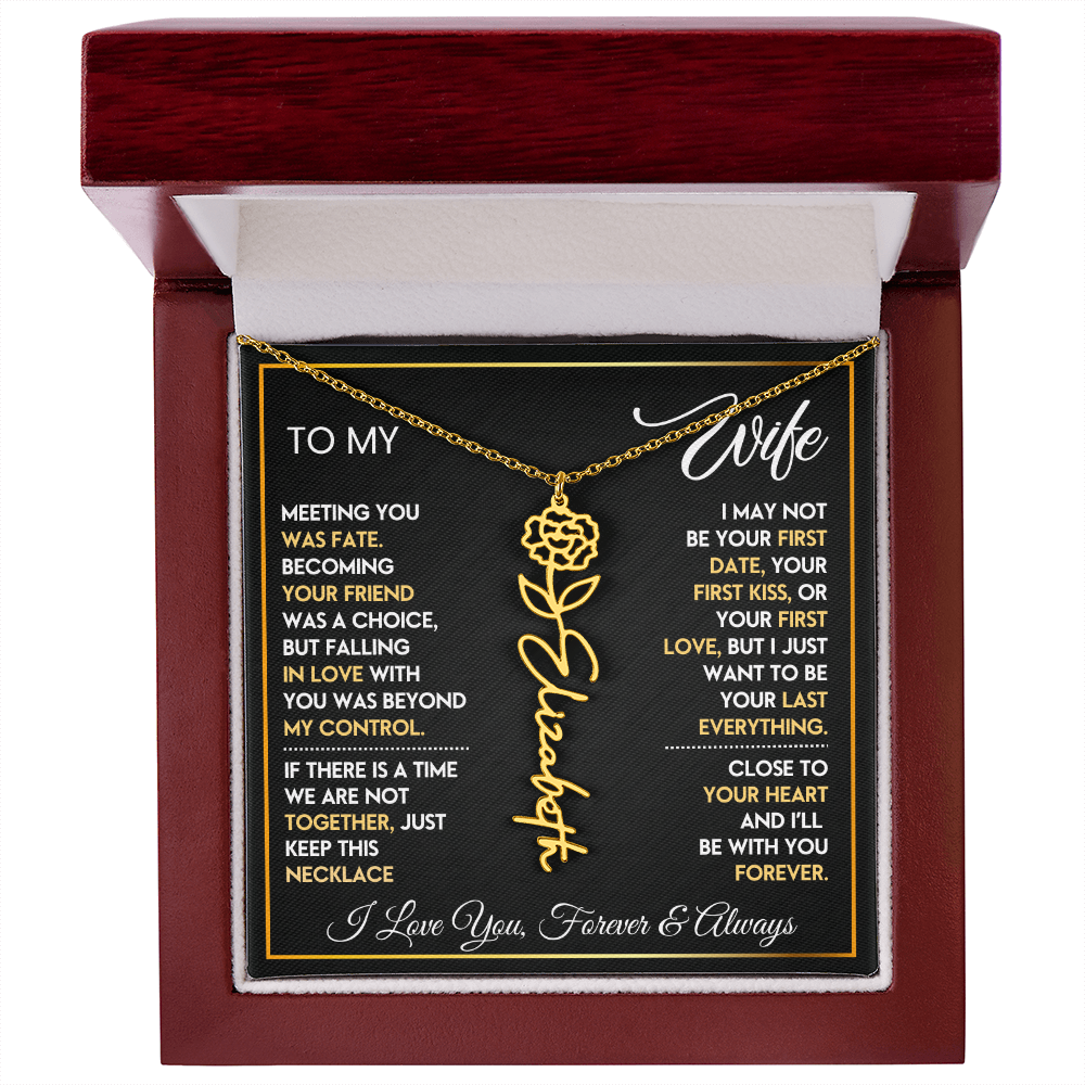 Surprise Your Wife with This Personalized Flower Name Necklace 🌸 — A Love She Can Wear Every Day