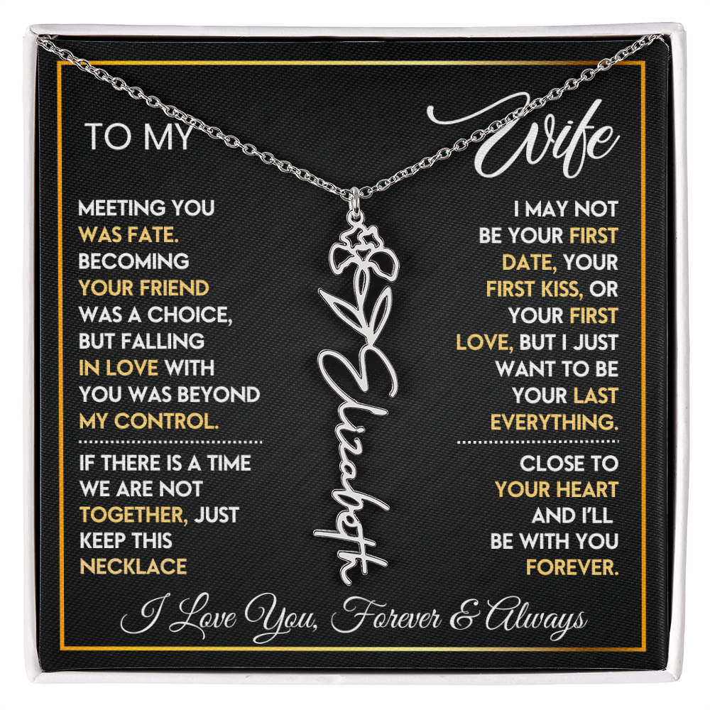 Surprise Your Wife with This Personalized Flower Name Necklace 🌸 — A Love She Can Wear Every Day