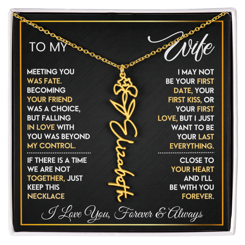 Surprise Your Wife with This Personalized Flower Name Necklace 🌸 — A Love She Can Wear Every Day