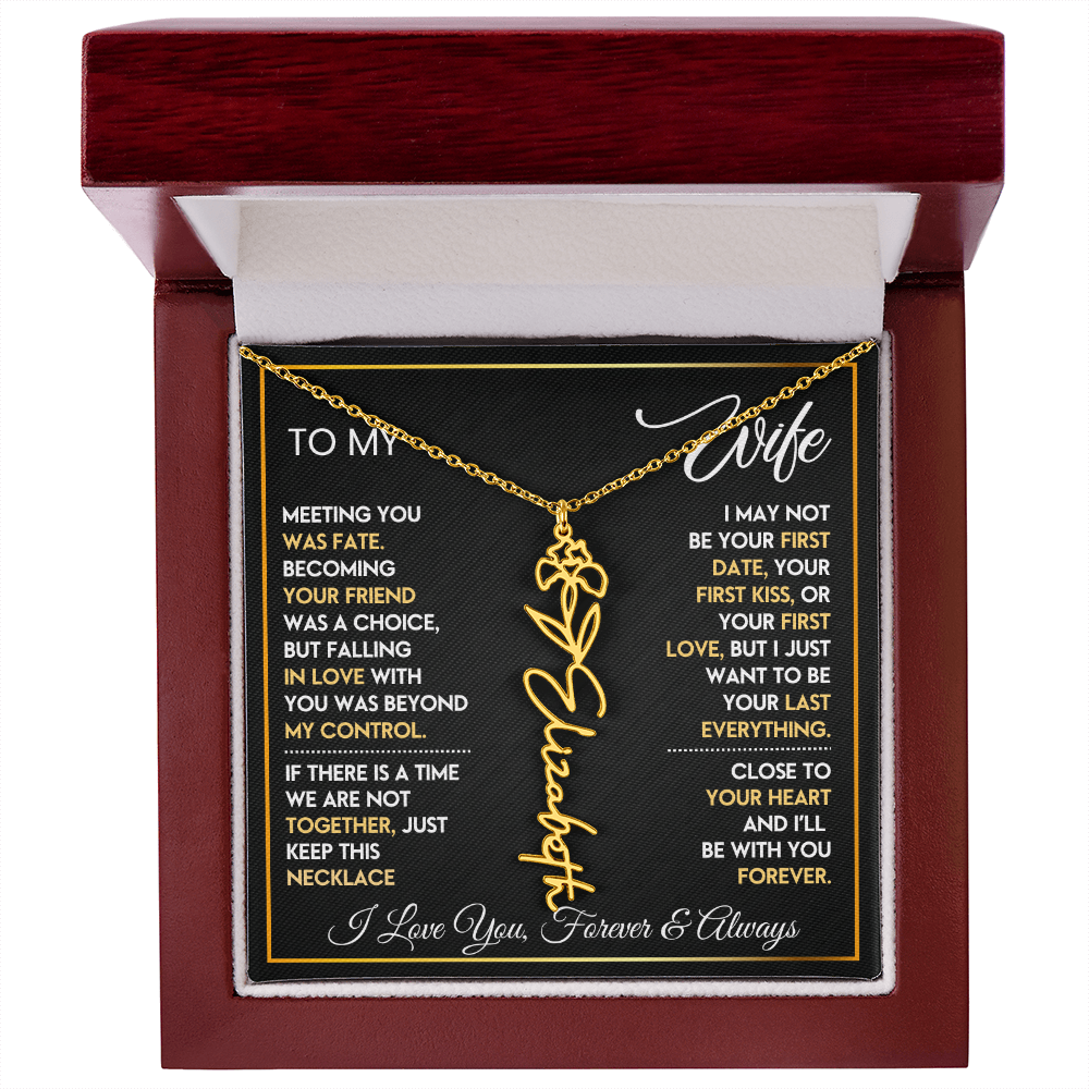 Surprise Your Wife with This Personalized Flower Name Necklace 🌸 — A Love She Can Wear Every Day