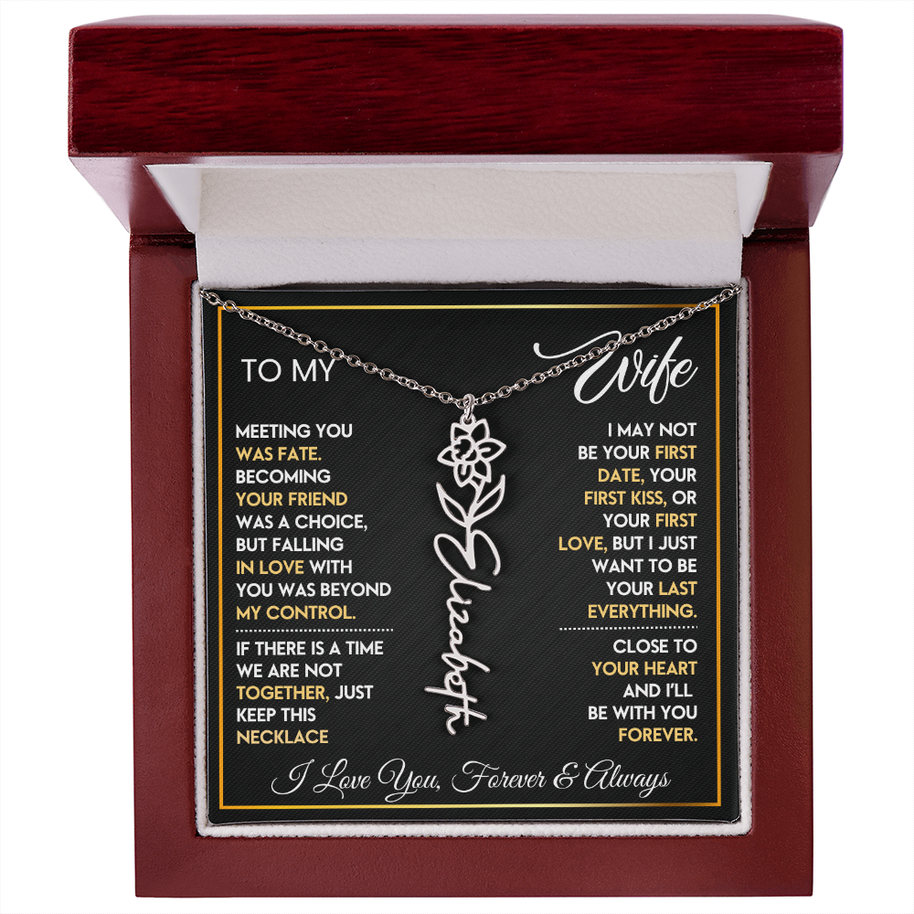 Surprise Your Wife with This Personalized Flower Name Necklace 🌸 — A Love She Can Wear Every Day
