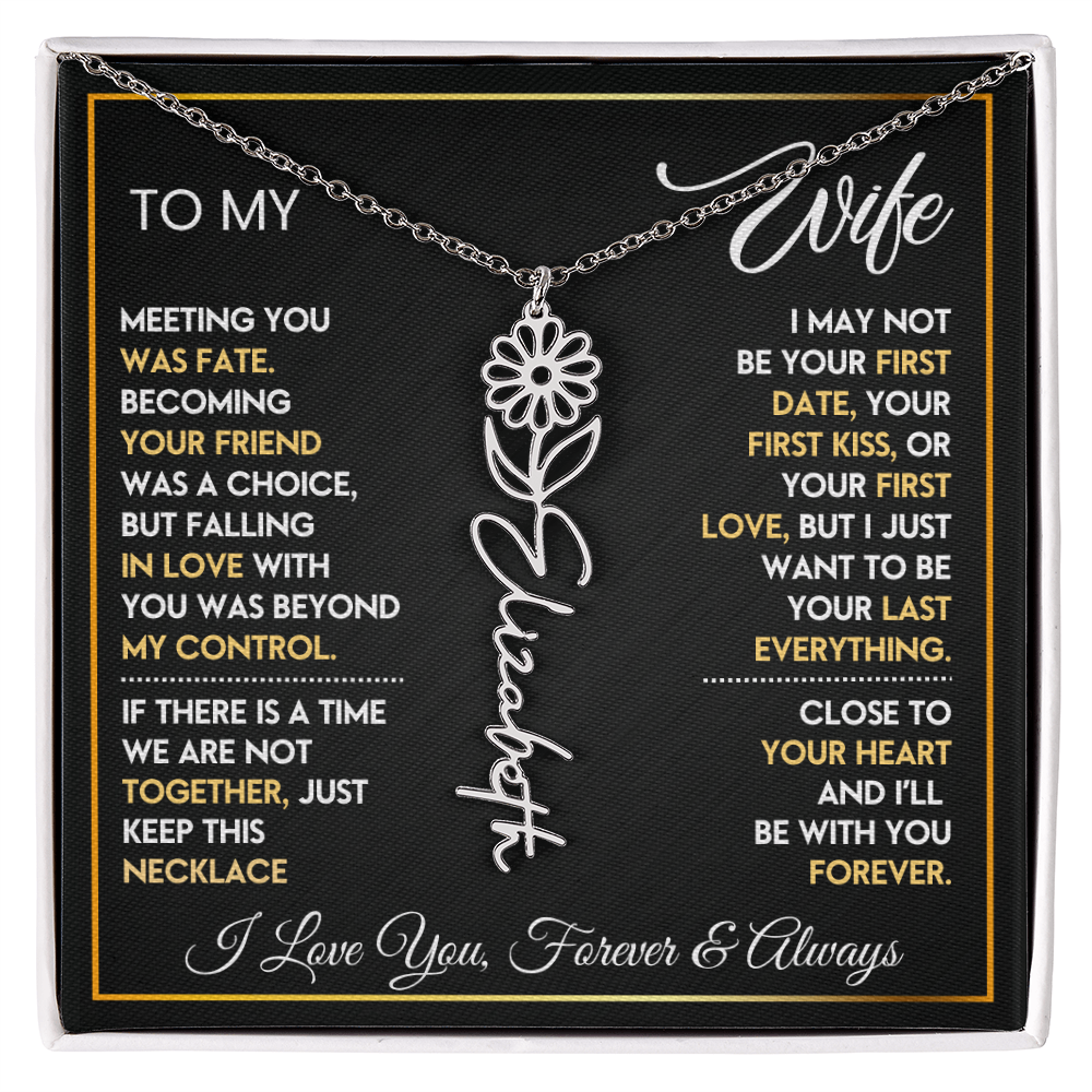 Surprise Your Wife with This Personalized Flower Name Necklace 🌸 — A Love She Can Wear Every Day