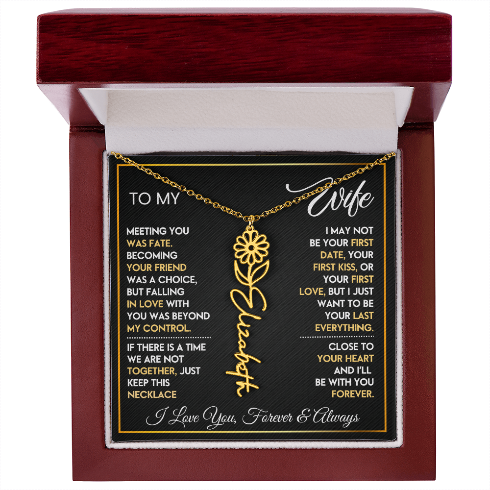 Surprise Your Wife with This Personalized Flower Name Necklace 🌸 — A Love She Can Wear Every Day