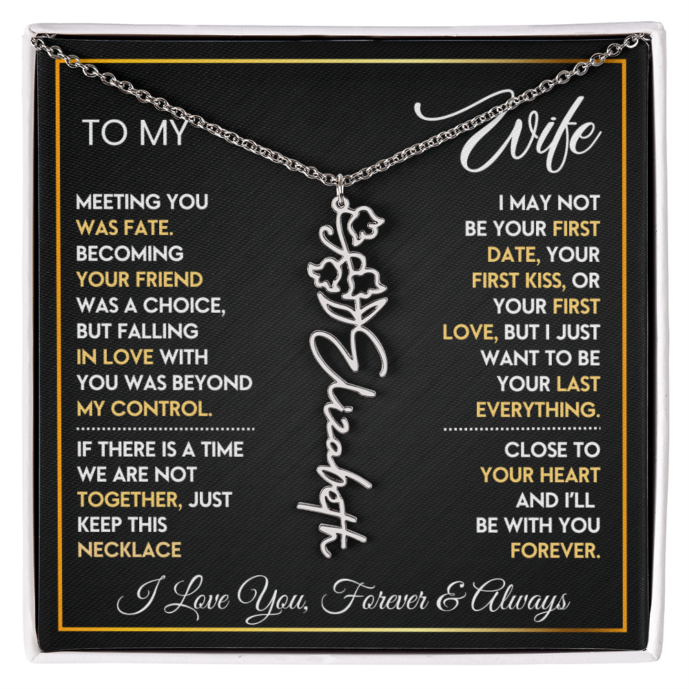 Surprise Your Wife with This Personalized Flower Name Necklace 🌸 — A Love She Can Wear Every Day