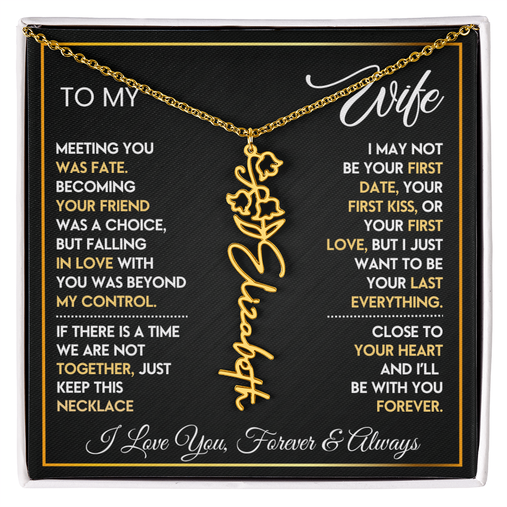 Surprise Your Wife with This Personalized Flower Name Necklace 🌸 — A Love She Can Wear Every Day