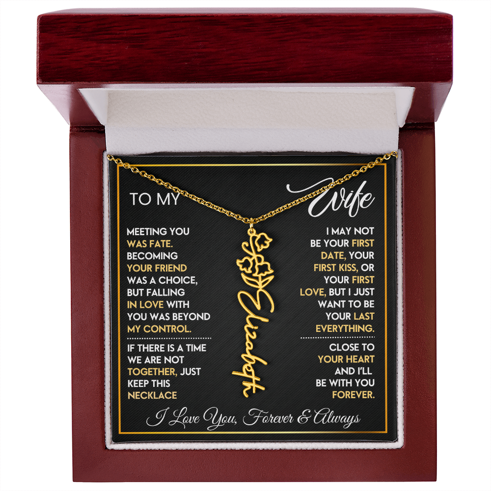 Surprise Your Wife with This Personalized Flower Name Necklace 🌸 — A Love She Can Wear Every Day
