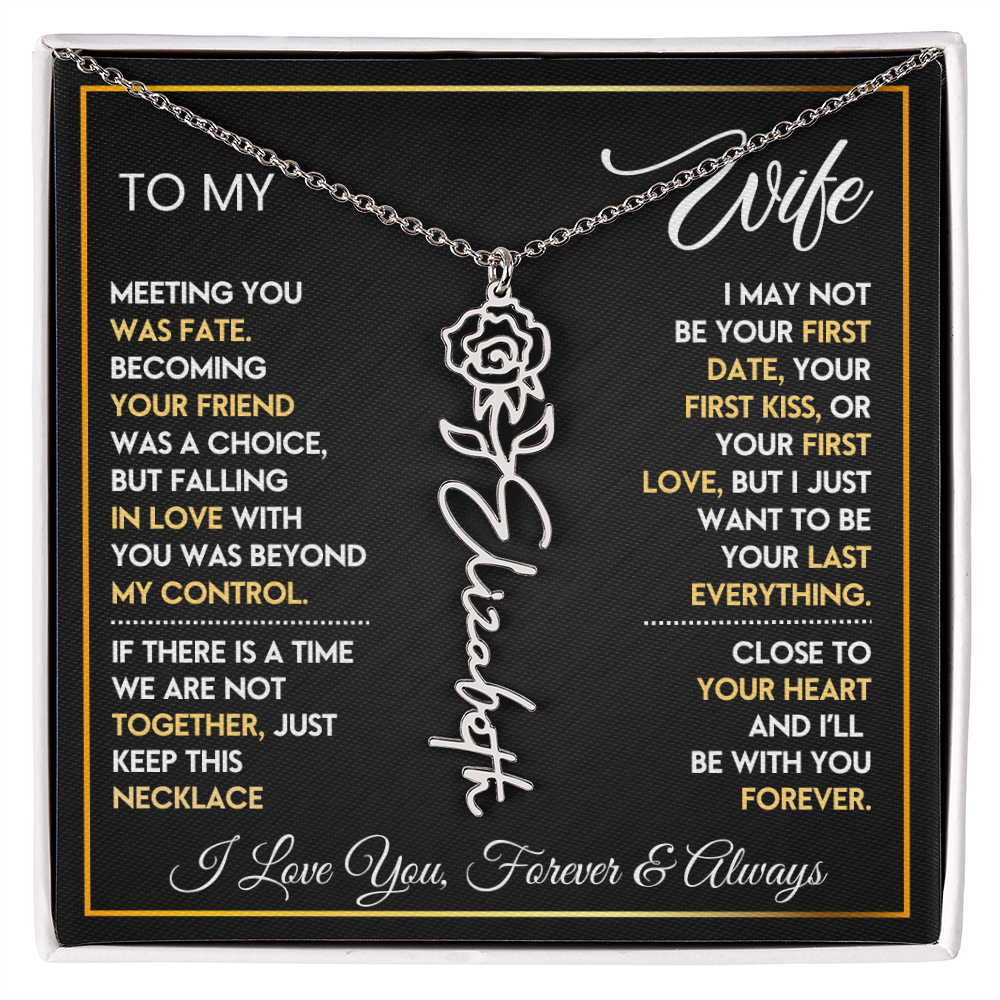 Surprise Your Wife with This Personalized Flower Name Necklace 🌸 — A Love She Can Wear Every Day