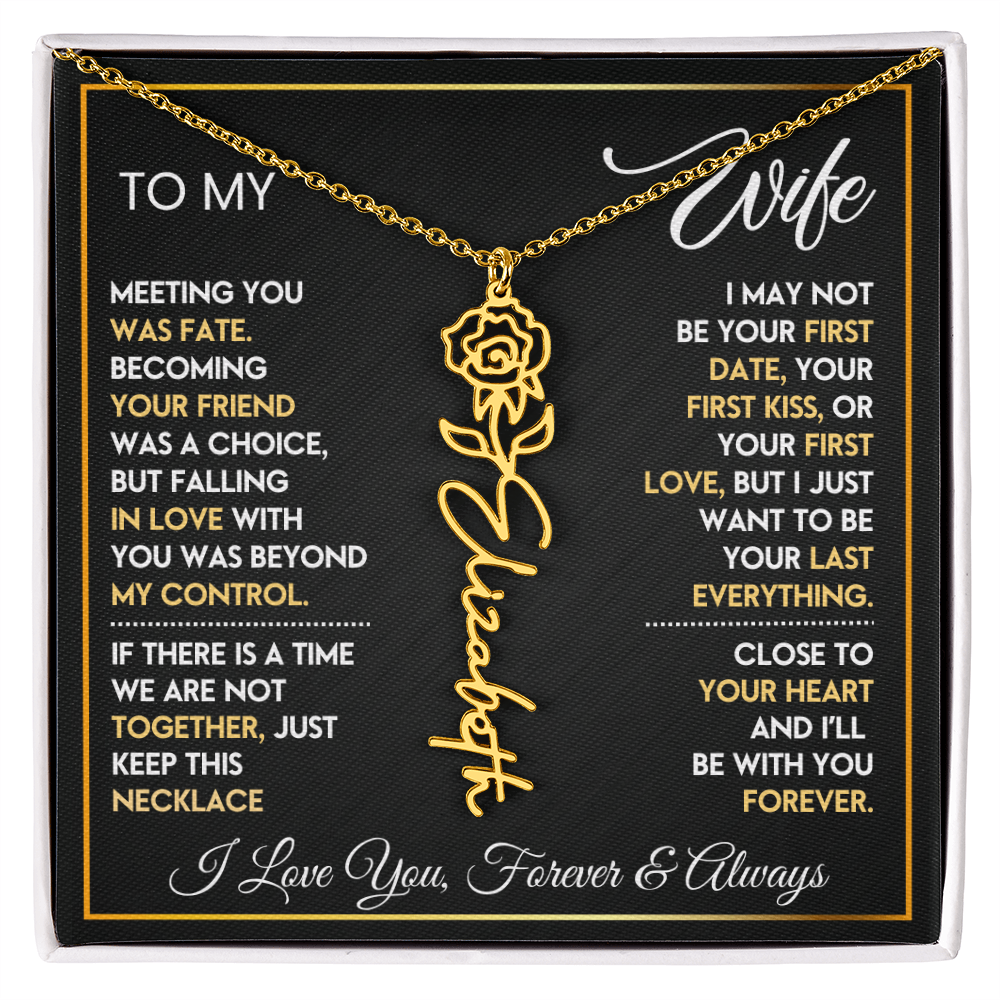 Surprise Your Wife with This Personalized Flower Name Necklace 🌸 — A Love She Can Wear Every Day