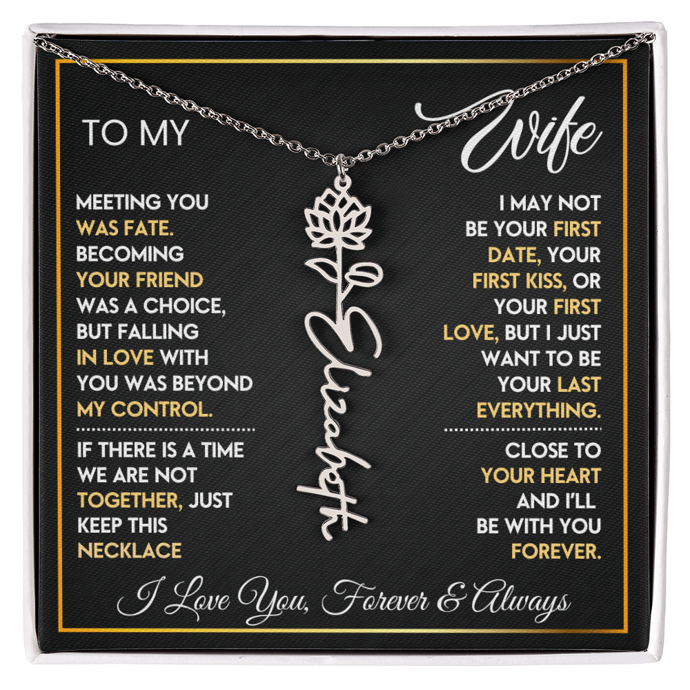 Surprise Your Wife with This Personalized Flower Name Necklace 🌸 — A Love She Can Wear Every Day
