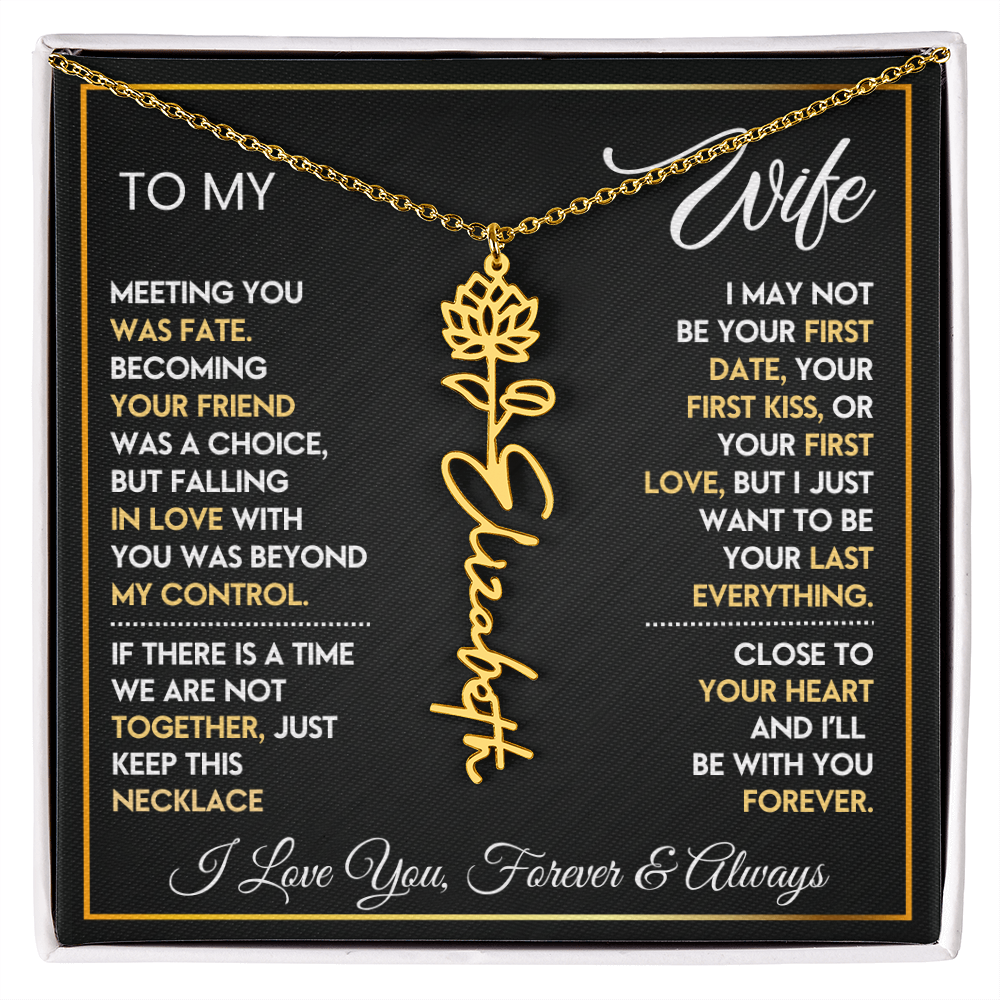 Surprise Your Wife with This Personalized Flower Name Necklace 🌸 — A Love She Can Wear Every Day