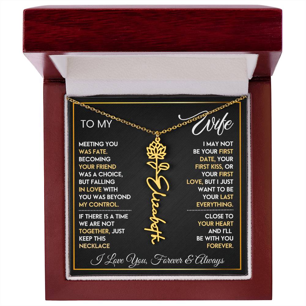 Surprise Your Wife with This Personalized Flower Name Necklace 🌸 — A Love She Can Wear Every Day