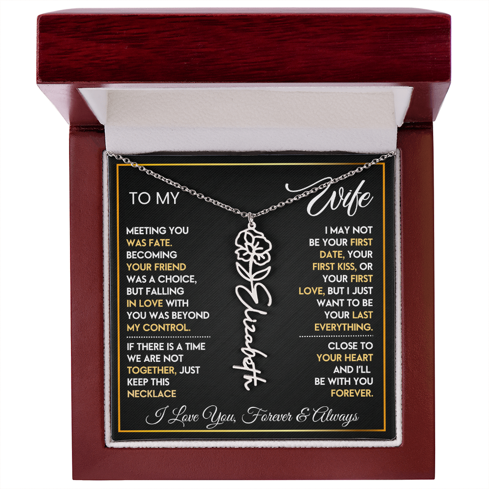 Surprise Your Wife with This Personalized Flower Name Necklace 🌸 — A Love She Can Wear Every Day