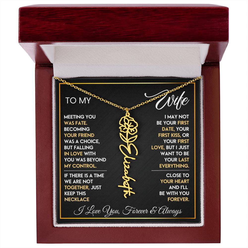 Surprise Your Wife with This Personalized Flower Name Necklace 🌸 — A Love She Can Wear Every Day