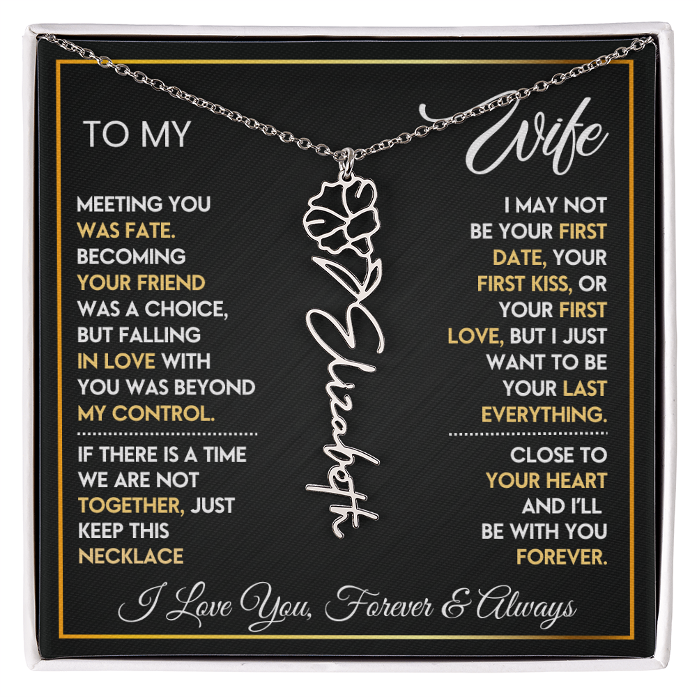 Surprise Your Wife with This Personalized Flower Name Necklace 🌸 — A Love She Can Wear Every Day