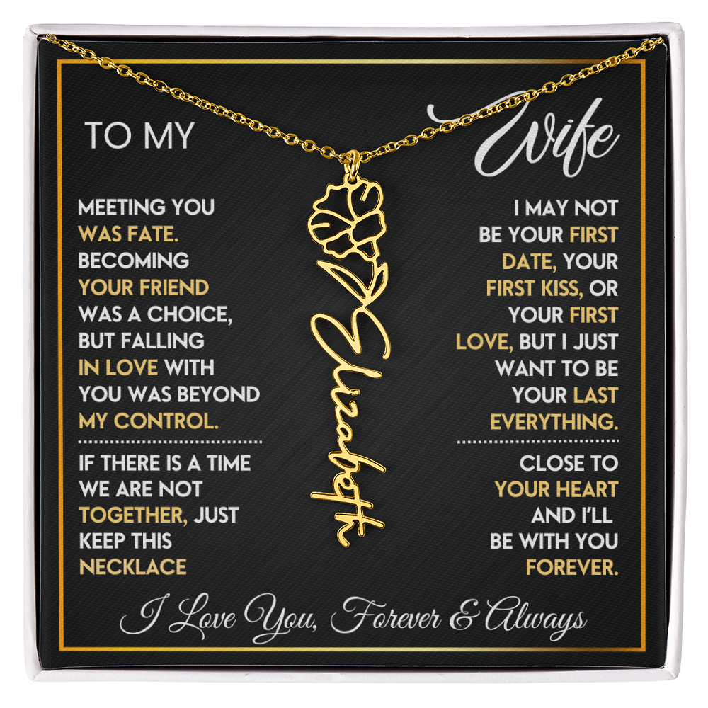 Surprise Your Wife with This Personalized Flower Name Necklace 🌸 — A Love She Can Wear Every Day