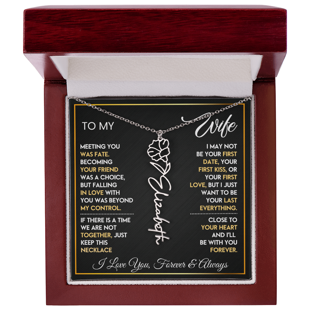 Surprise Your Wife with This Personalized Flower Name Necklace 🌸 — A Love She Can Wear Every Day